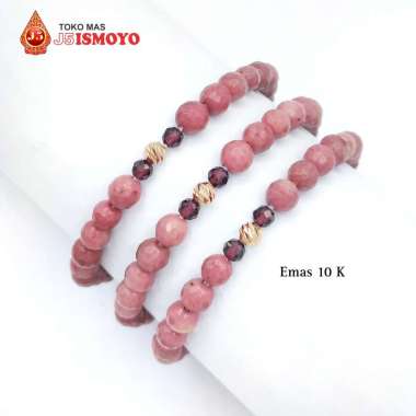 Gelang Giok Kombinasi Emas Mas Asli Ashera J5 Ismoyo