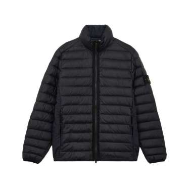 Stone Island 4100429 Loom Woven Chambers Nylon Down Jacket with Anti Drop Navy L Blue