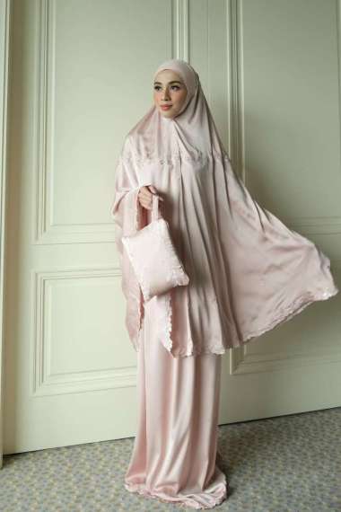 GONEGANI OFFICIAL - Mukena Motif Embordy Saphira Mukena Tea Rose