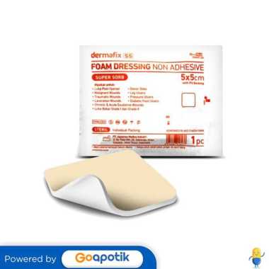 ONEMED DERMAFIX-SS FOAM DRESSING NON ADHESIVE 5 CM X 5 CM 1 PIECE
