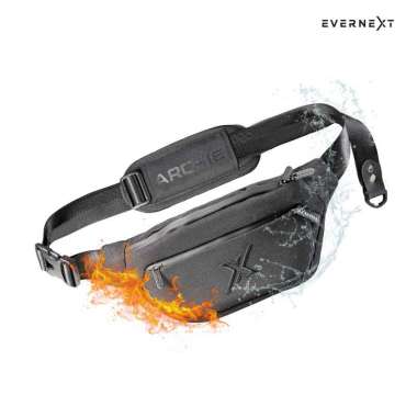 EVERNEXT - TAS SELEMPANG PRIA ANTI AIR WAIST BAG ARCHIE ANTI BARA TAS PINGGANG PRIA WATERPROOF DISTR