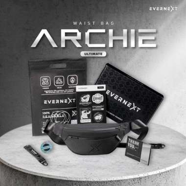 EVERNEXT - TAS SELEMPANG PRIA ANTI AIR WAIST BAG ARCHIE ANTI BARA TAS PINGGANG PRIA WATERPROOF DISTR