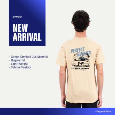 Erigo T-Shirt Stellan Khaki - Kaos Unisex XXL