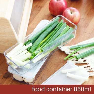 Food Container Flat 850ml (27x10x5 cm) - Kotak Makanan Penyimpanan Kulkas Fridge Refrigerator Box Ma