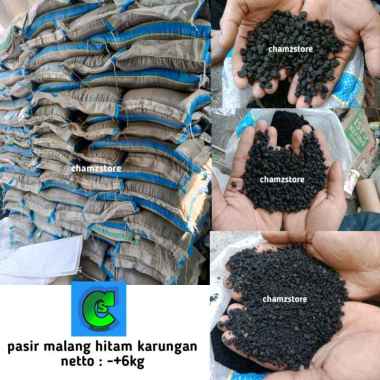pasir malang hitam halus sedang kasar karungan 5kg / media tanam pasir malang Kasar
