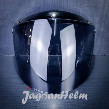 KACA HELM RETRO | VISOR PET CF RETRO | VISOR BOGO LURUS ORIGINAL CARGLOSS Smoke Black