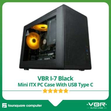 VBR I-7 Black Mini ITX PC Case Casing With USB Type C
