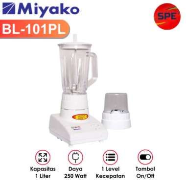 BLENDER PLASTIK MIYAKO 1 LITER BL-101PL / BL101PL / BL 101 PL GARANSI RESMI