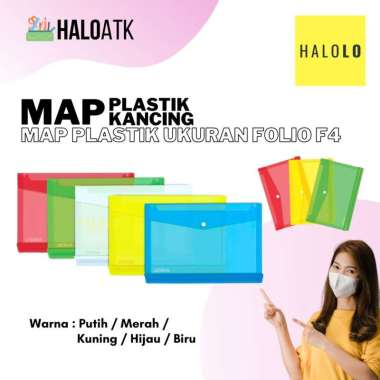 Map Plastik Kancing Folio F4 Map Plastik Amplop Map Plastik Transparan Kuning