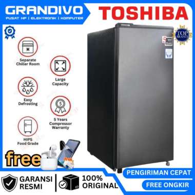 Kulkas Toshiba 1 Pintu GR-RD235CC-DMF(37) RD 235CC 235 CC DMF GARANSI RESMI TOSHIBA - GRANDIVO 235CC