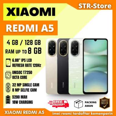 XIAOMI REDMI A5 4/128 GB GARANSI RESMI XIAOMI REDMI A5 4+4 GB / 128 GB - XIAOMI REDMI A5 Green