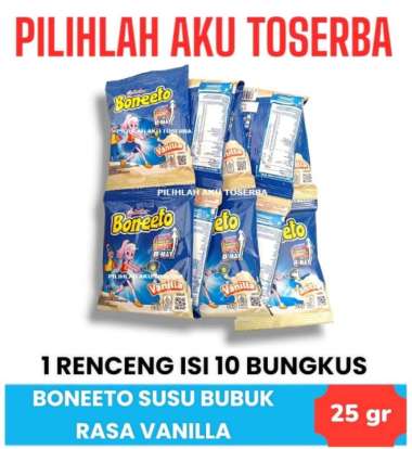 Susu Bubuk BONEETO Sachet Rasa VANILLA - ( HARGA 1 RENCENG )