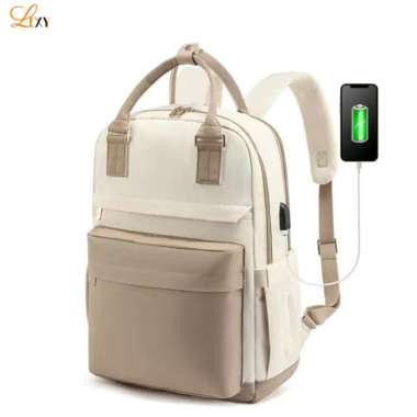 LEXY Tas Ransel Sekolah Wanita Fashion Korean Style Waterproof Tas Ransel Laptop 16 inch Tas Ksual P