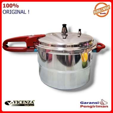 Panci Presto Presto Pressure Cooker Plus Kukusan Vicenza 12 Liter V 328 Gagang Merah