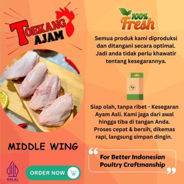 MIDDLE WING / SAYAP TENGAH AYAM 1 KG