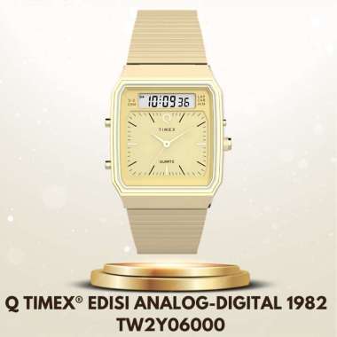 Timex TW2Y06000 Jam Tangan Q Timex 1982 Analog-Digital Original