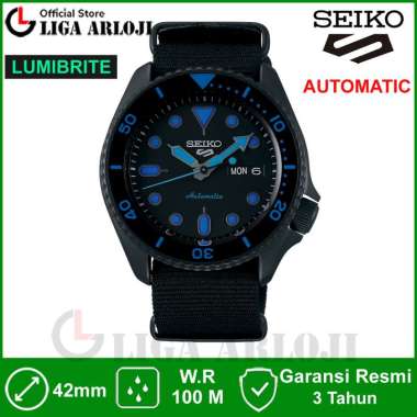 Seiko 5 Sports SRPD81K1 Jam Tangan Pria Automatic Lumibrite Original SRPD81K SRPD81 Nato Nylon Strap