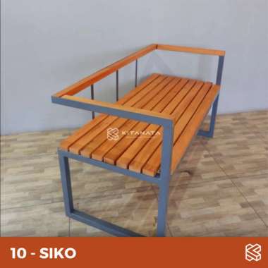 Bangku taman // Bench murah // kursi besi kayu panjang Kursi SIKO
