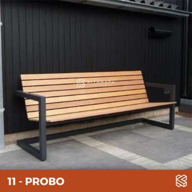 Bangku taman // Bench murah // kursi besi kayu panjang Kursi PROBO