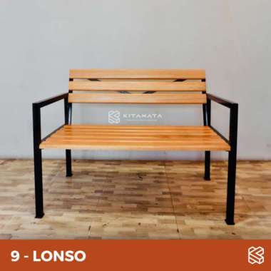 Bangku taman // Bench murah // kursi besi kayu panjang Kursi LONSO