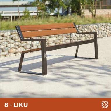 Bangku taman // Bench murah // kursi besi kayu panjang Kursi LIKU
