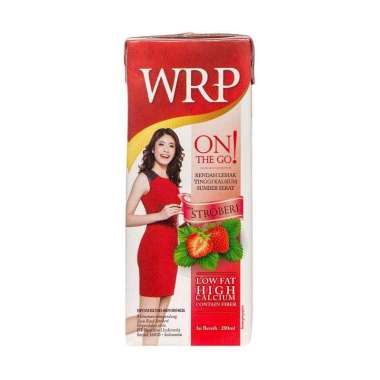 WRP on the go susu uht rasa coklat / strawberry / kopi 200 ml strawberry