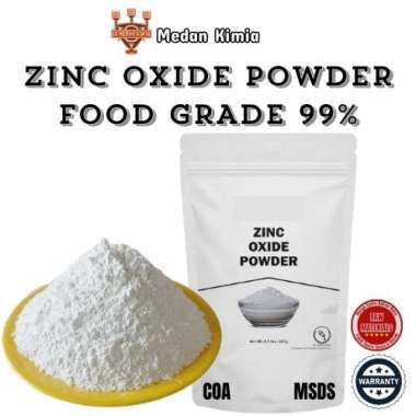 1kg Zinc Oxide 99% Food Grade Murni / Zinc Oxide Powder / Seng Oksida Bubuk Food Grade Murni