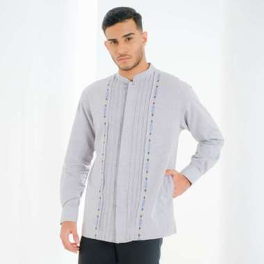 Shafira | Soren Menswear | Koko Tangan Panjang Pria Grey S