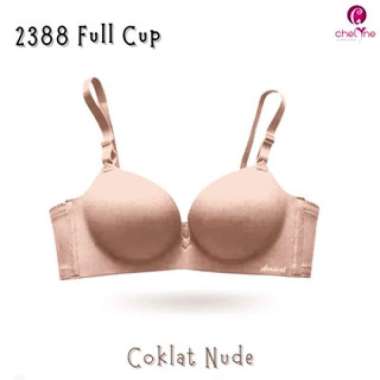 Chelyne BH Seamless 2388 Premium Push-Up Bra Full Cup Bra Polos. Size 40 Coklat Nude