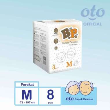 BP Adult Diaper Popok Dewasa model Perekat ukuran M isi 8 pcs (BP-8M)