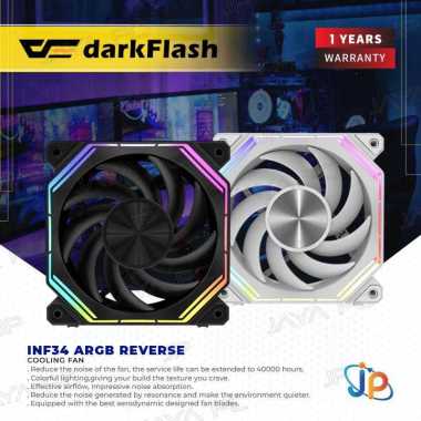 darkFlash INF34 ARGB Reverse Blade Cooler Fan Case - Fan Casing 12cm Putih