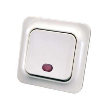 Broco Electrical Saklar 3 Pole Dengan Lampu Indikator Valencia (616E) White