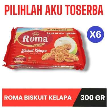 Biskuit Roma Kelapa 300 gram ( 1 PAKET ISI 6 )