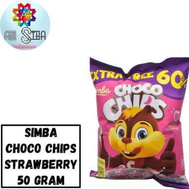 Simba Choco Chips Sereal Kemasan 50 Gram Strawberry Cokelat Strawberry