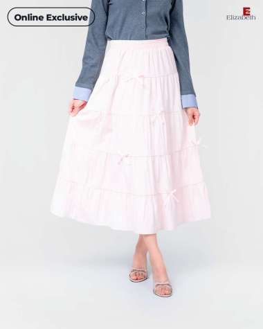 Elizabeth Clothing - Rok Maksi Pita | A Line 0559-2392 Light Blue