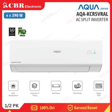 AC Split AQUA Inverter 1/2PK (0.5PK) AQA-KCR5VRAL (WiFi)
