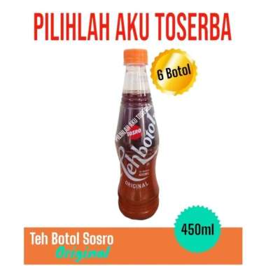Teh Botol Sosro PET Original 450 ml - ( HARGA 6 BOTOL )