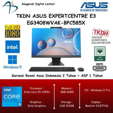 TKDN Asus ExpertCentre E3 EG3408WVAK-BPC585X i5-1335U 8/512GB WIN 11 Pro 23.8"FHD