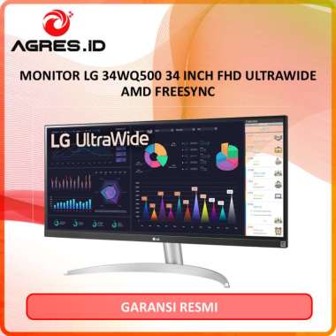 MONITOR LG 34WQ500 34 INCH FHD ULTRAWIDE AMD FREESYNC