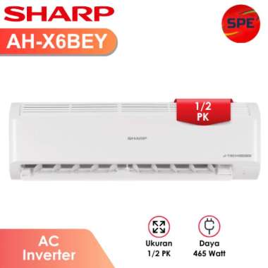 AC 1/2 PK SHARP J-TECH INVERTER AH-X6BEY GARANSI RESMI (MEDAN)