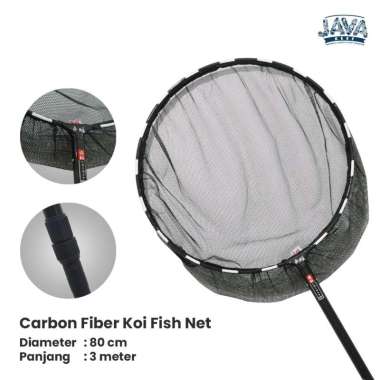 Carbon Fiber Koi fish net Diameter 80cm Panjang 3m 300cm saringan kolam ikan koi