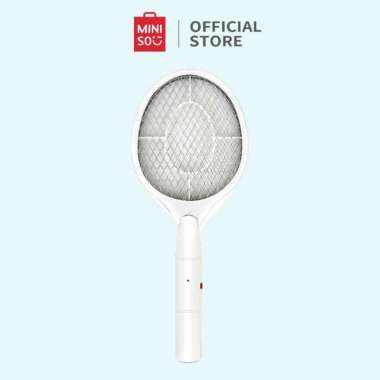 Miniso Raket Nyamuk Mosquito Swatter Zapper Racket Battery Powered Safe dan Efficient Jaring Tiga La