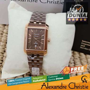 JAM TANGAN ALEXANDER CHRISTIE SAPPHIRE WANITA ORIGINAL BROWN ROSE GOLD 8706 AC 8706 AC8706 ACF8706 J