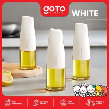 Goto Olea Oil Pot Jar Kaca Tempat Minyak Goreng 500ml Anti Tumpah WHITE