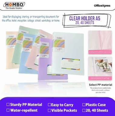 Clear Holder A5 20 Lembar / Clear Holder 40 Lembar A5 / Display Book / Map Dokumen Keeper / Map Pock