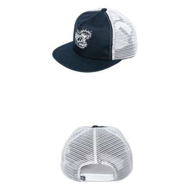 Topi Trucker Holiday Route Torch Navy White