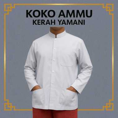 Baju Koko Ammu Kerah Yamani Putih Koko Ammu Original L