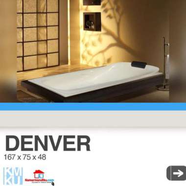 Promo Bathtub Tanam bahan Marble/Onyx Alco tipe Denver uk 167cm - Marble