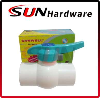 Stop kran 1 1/4 " Inch PVC Plastik Anti Karat Stopkran