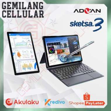 ADVAN Tab Sketsa 3 ram 6GB 128GB Tablet Layar 10.1" HD IPS Tiger T606 Android Sketsa3 6/128 Tab Sket
